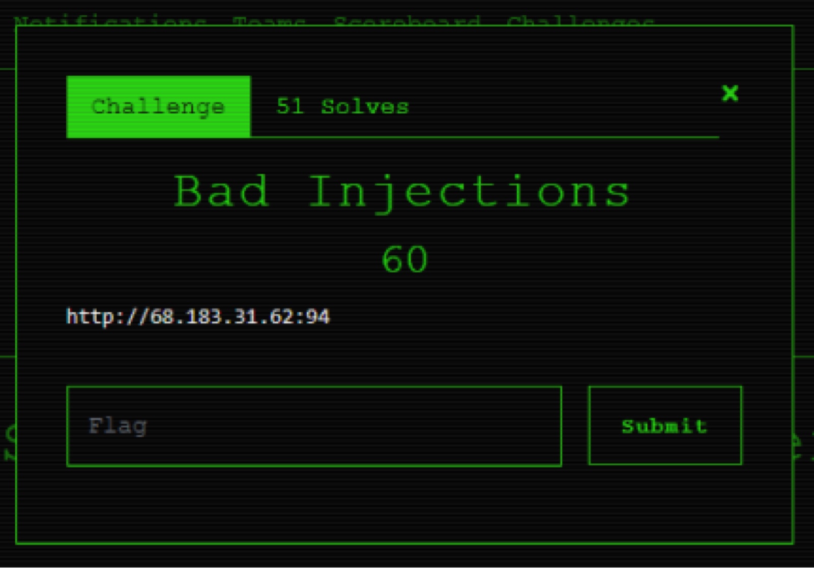 Challenge: Bad injections