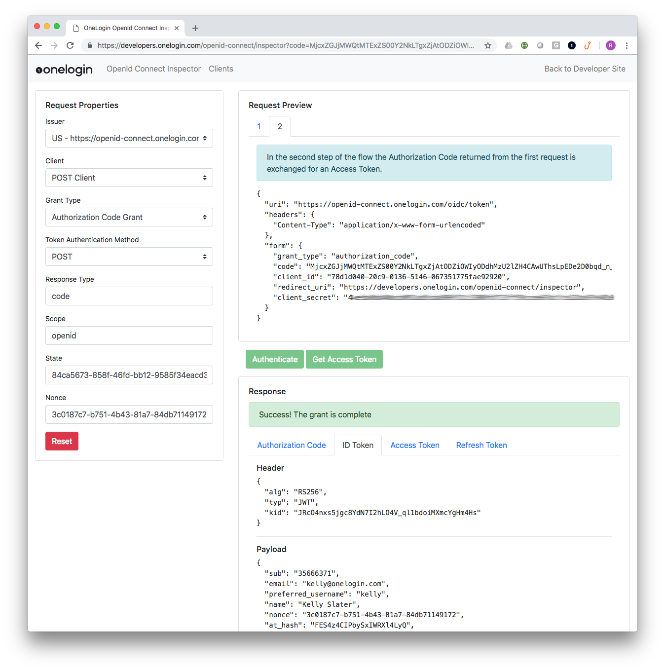 OpenID Connect Inspector