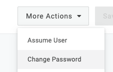 Change password in OneLogin
