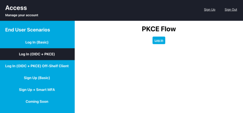 React component encapsulating PKCE login flow