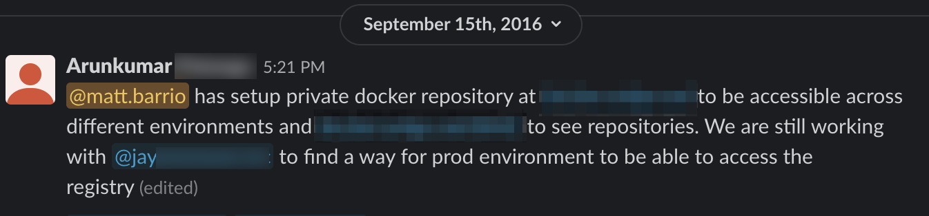 2016 private docker repository setup