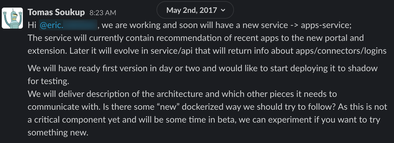 2017 New Docker service